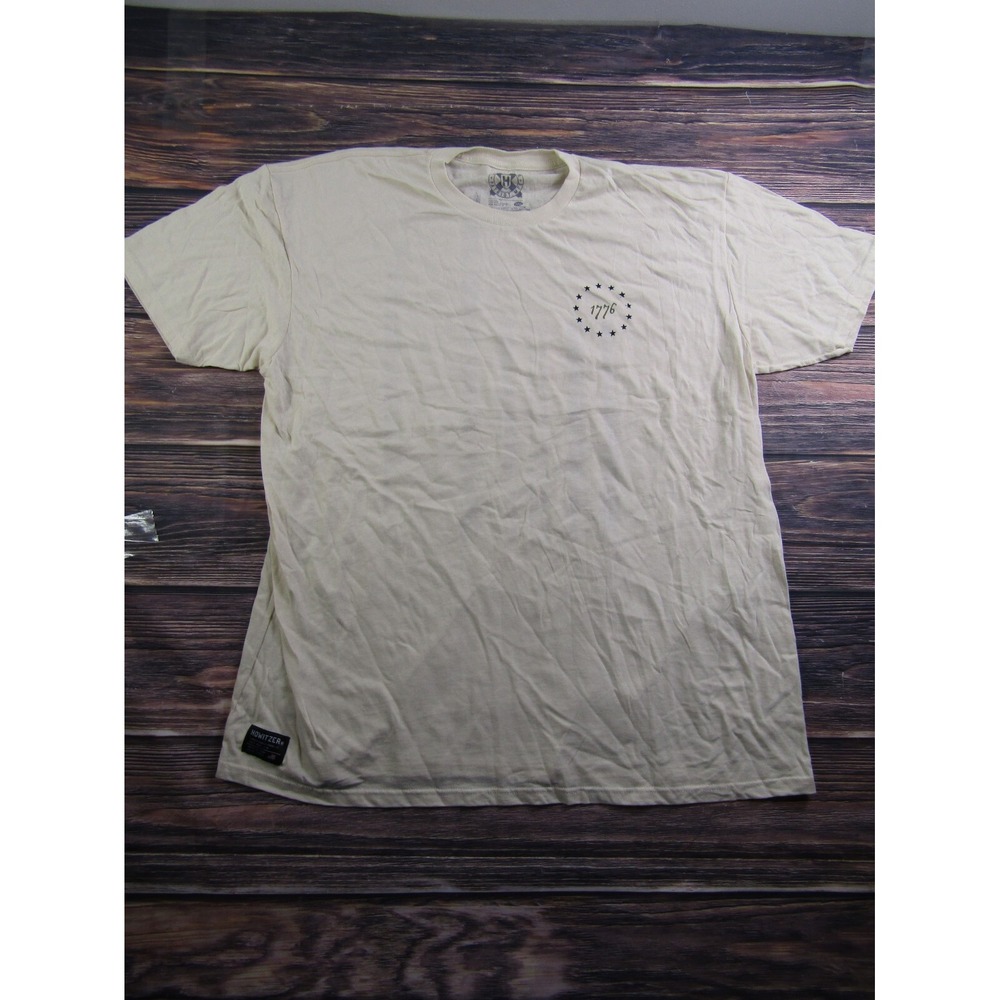 Howitzer Patriot Mens Size 3XL Beige Tan Military T‎ Shirt American USA Veteran